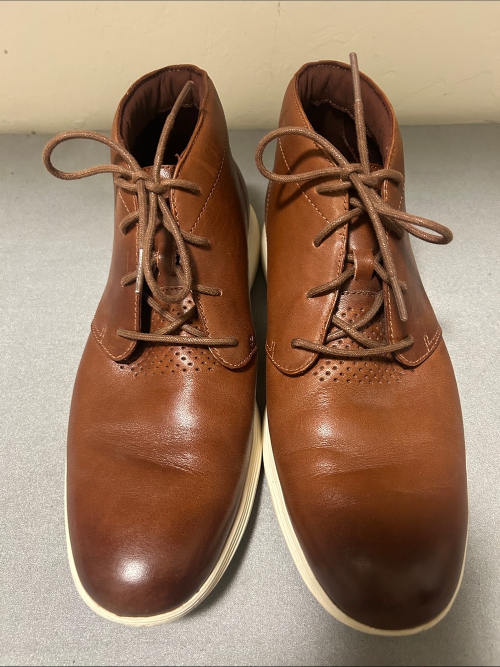 Cole Haan Men's Tan Brown Leather Boots